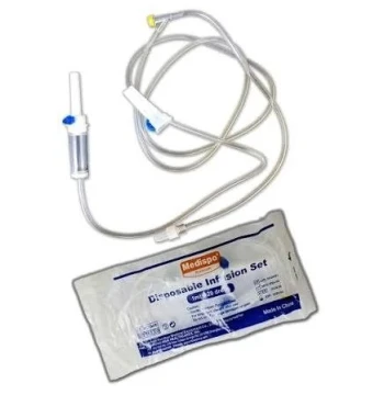 جهاز نقل مغذي طبي مع منظم قطرات (IV Infusion Set)