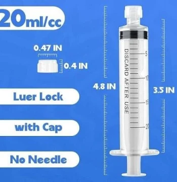 حقن معقمة 20 مل بدون إبرة (Disposible Syringe 20ml)
