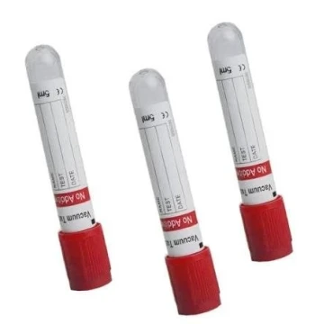 أنابيب سحب الدم Plain Clot أحمر (Plain Tubes 5ml)