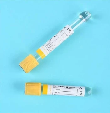 أنابيب سحب الدم مع جل فصل أصفر (Gel Tubes 5ml)
